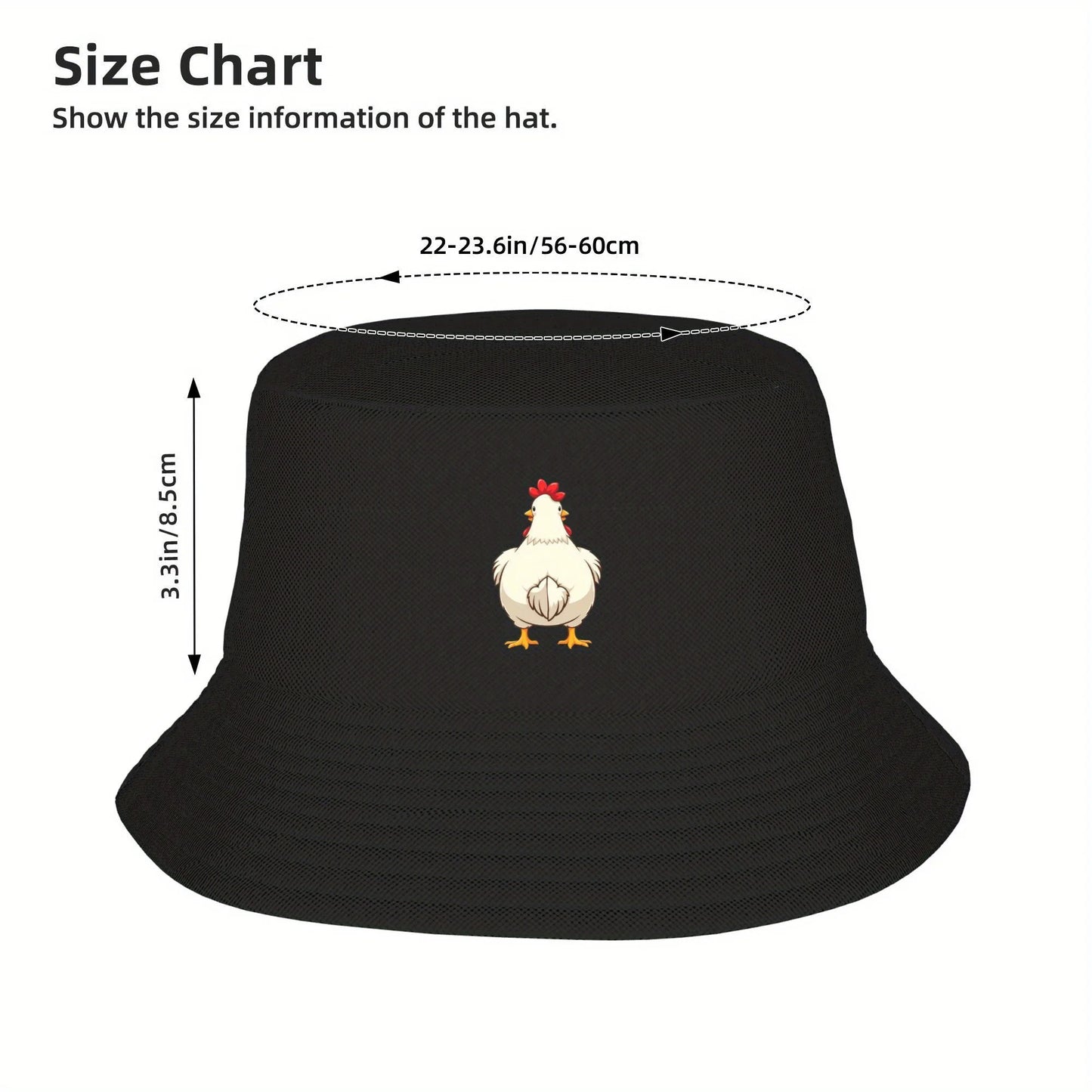 Rooster Print Fisherman Hat Is Comfortable And Versatile