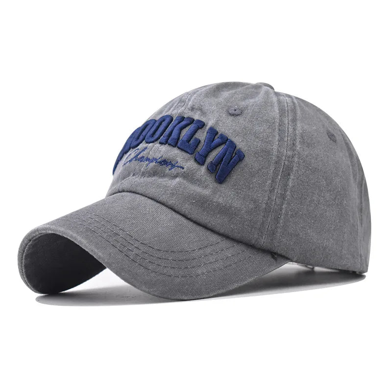 Retro brooklyn Letter Embroidery Baseball Caps Spring Summer Men Women