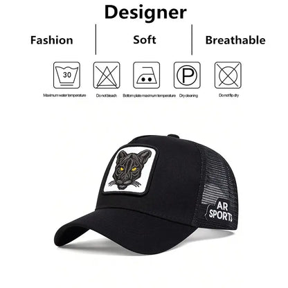 Unisex Cat Embroidery Baseball Caps