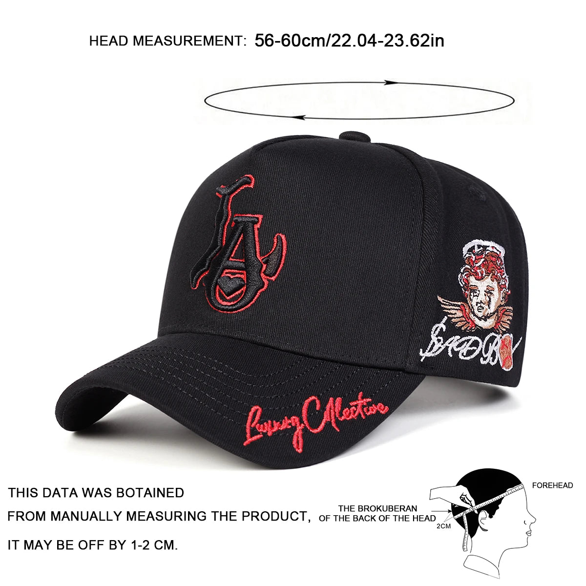 Unisex LA Love Embroidery Baseball Caps