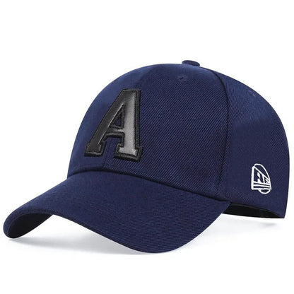 Unisex A Letter Leather Label Embroidery Baseball Caps Spring And Autumn