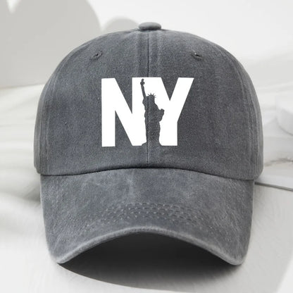 Unisex NY Goddess Print Soft Top Baseball Cap