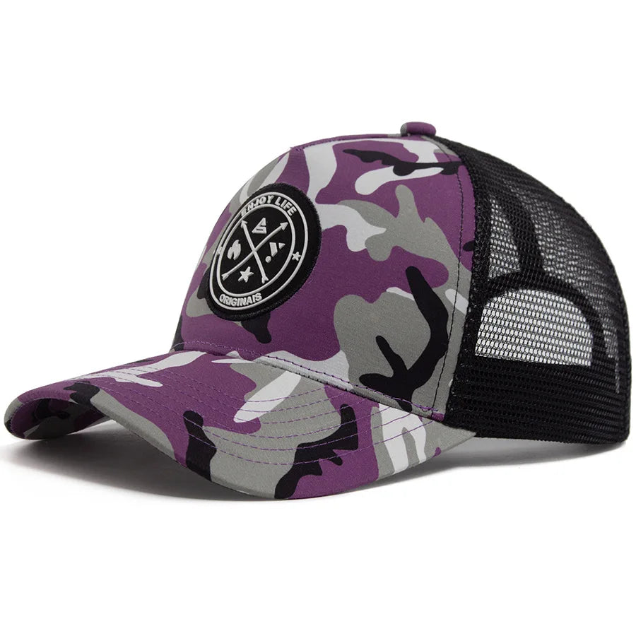 Summer Mesh Colorful camouflage Baseball Cap