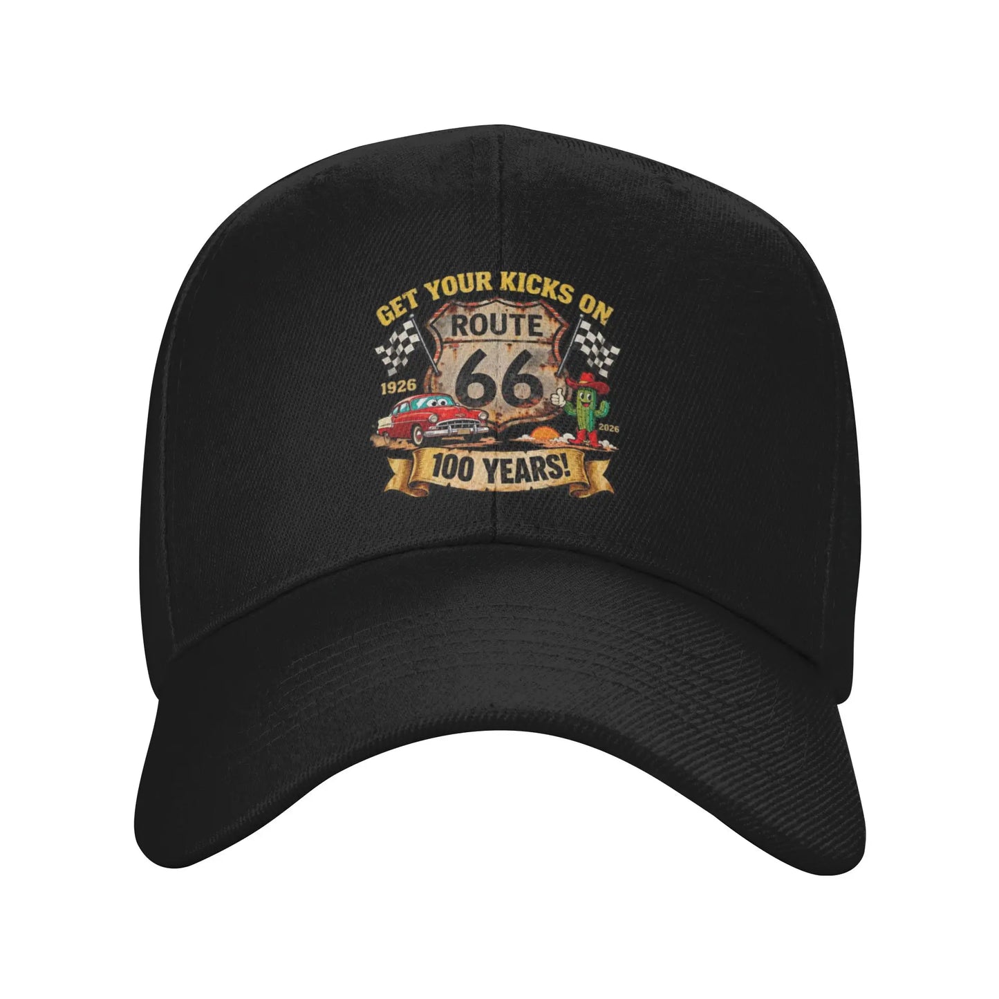 Routes 66 100th Anniversary The Mother Road  Golf Hat Merch Vintage Baseball Cap
