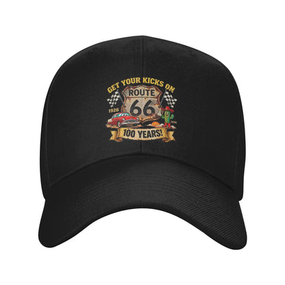 Routes 66 100th Anniversary The Mother Road  Golf Hat Merch Vintage Baseball Cap