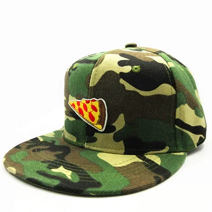 Four Seasons Personality Pizza Embroidery Cotton Baseball Cap For Men And Women