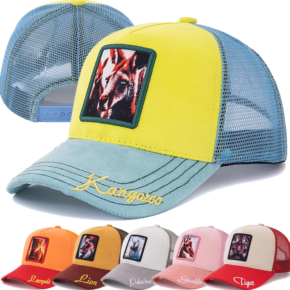 Kangaroo Pattern Patch Design Suede Baseball Cap For Men Women ﻿