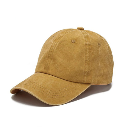 Solid Washed Denim Baseball Cap Vintage Unisex Cotton Sport Hat Women Men