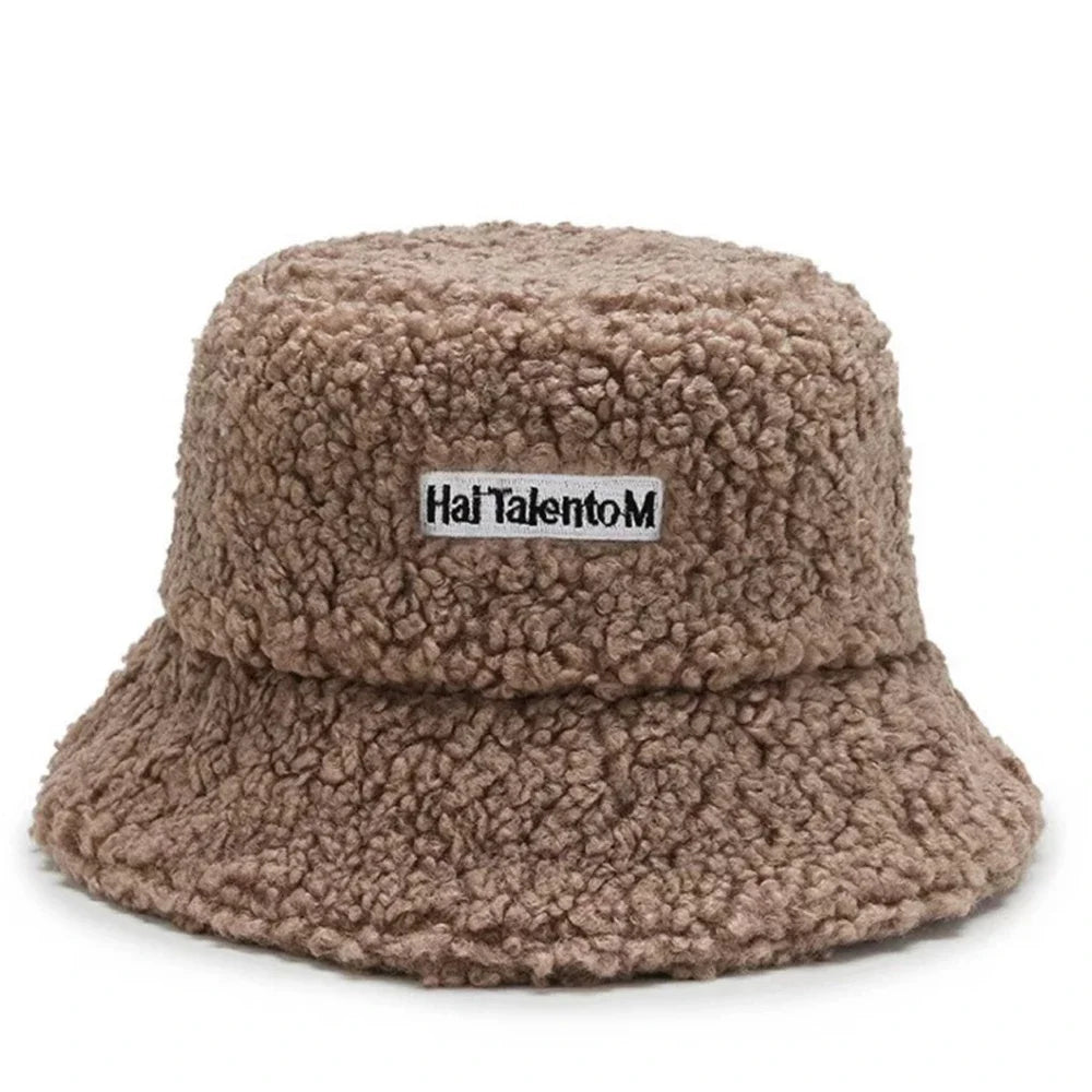 Warm Bucket Hat Unisex Winter Fleece Fisherman Cap