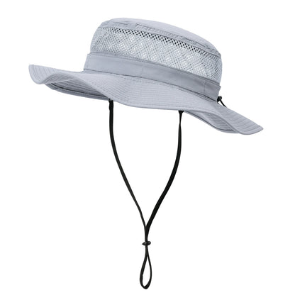 Jangoul Men Outdoor Mesh Bucket Hat