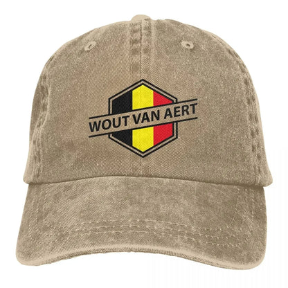 Wout Van Aert Baseball Caps Accessories Retro Distressed Denim Sun Cap Men Women