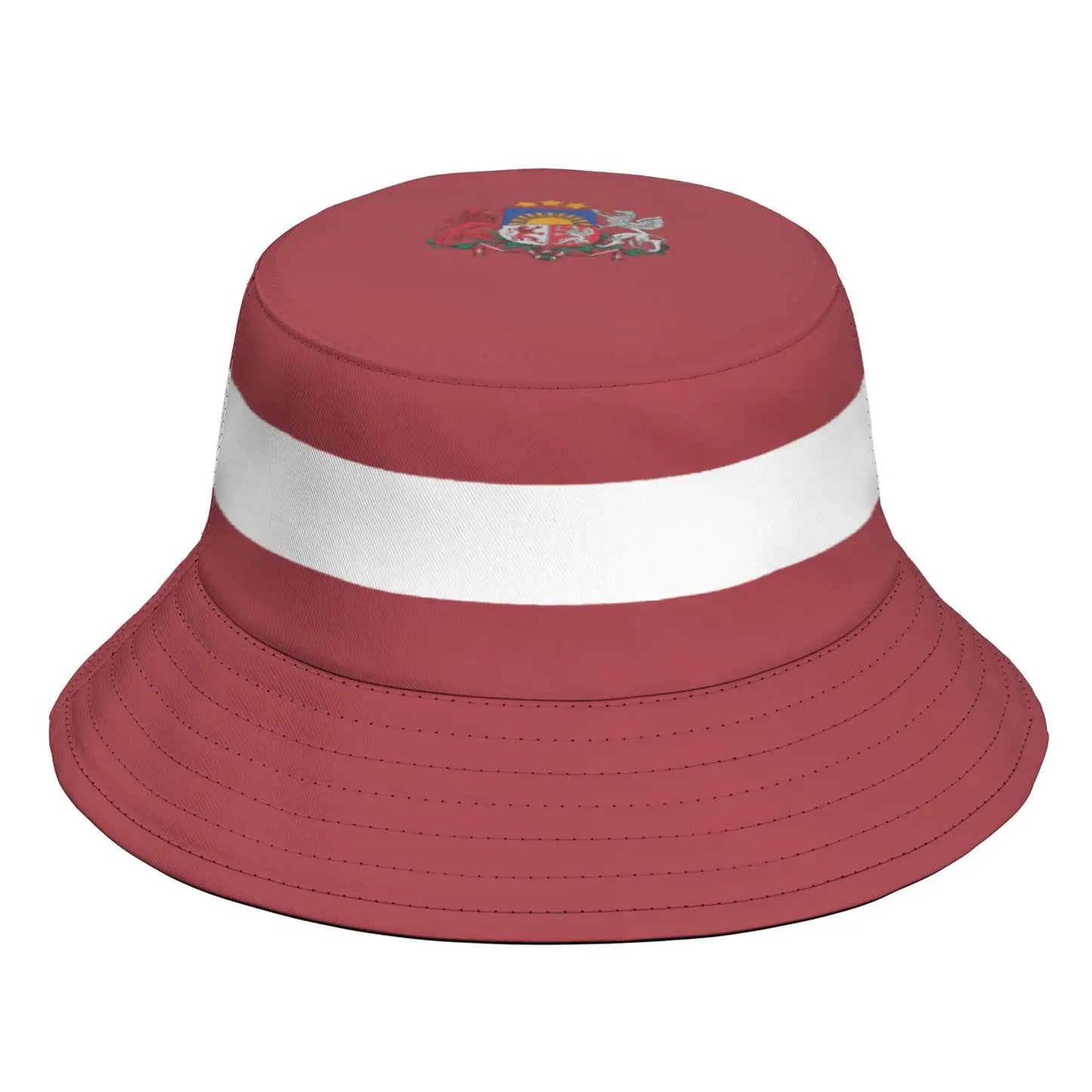 Latvia Fisherman Hats Free Custom Name Number Logo Bucket Cap