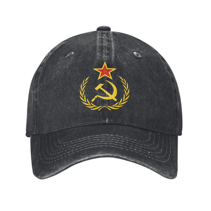CCCP Soviet Hammer And Sickle Star Marxist Casual Baseball Cap