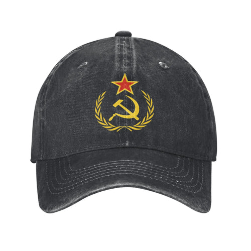 CCCP Soviet Hammer And Sickle Star Marxist Casual Baseball Cap