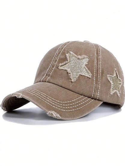 Piece Wash Worn-Out Ponytail Baseball Cap