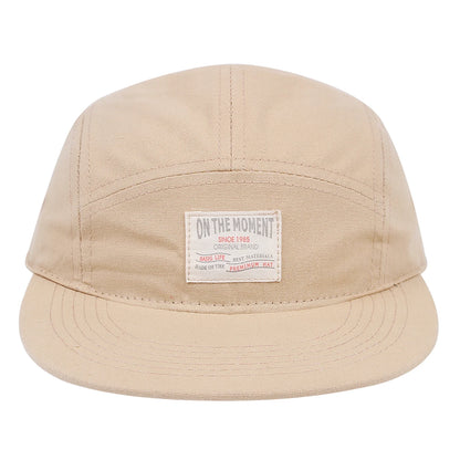 New ON THE MOMENT Cotton 5 Panel Baseball Cap Snapback Caps