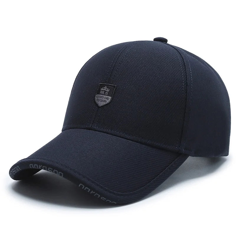 New Black Baseball Caps For Men Women Sunhat Solid Letter Sunscreen Cap
