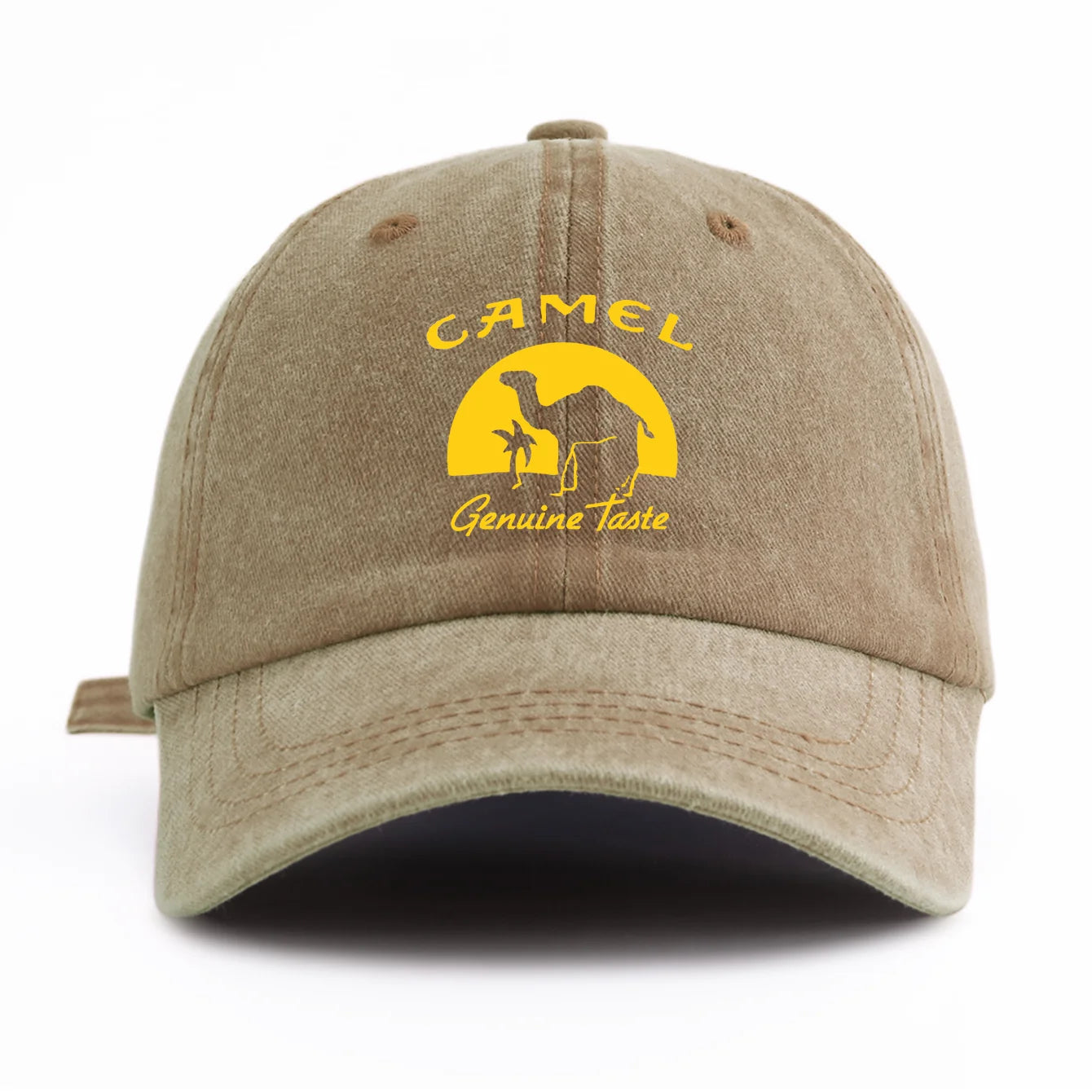 CAMEL Print Washed Baseball Cap For Adults