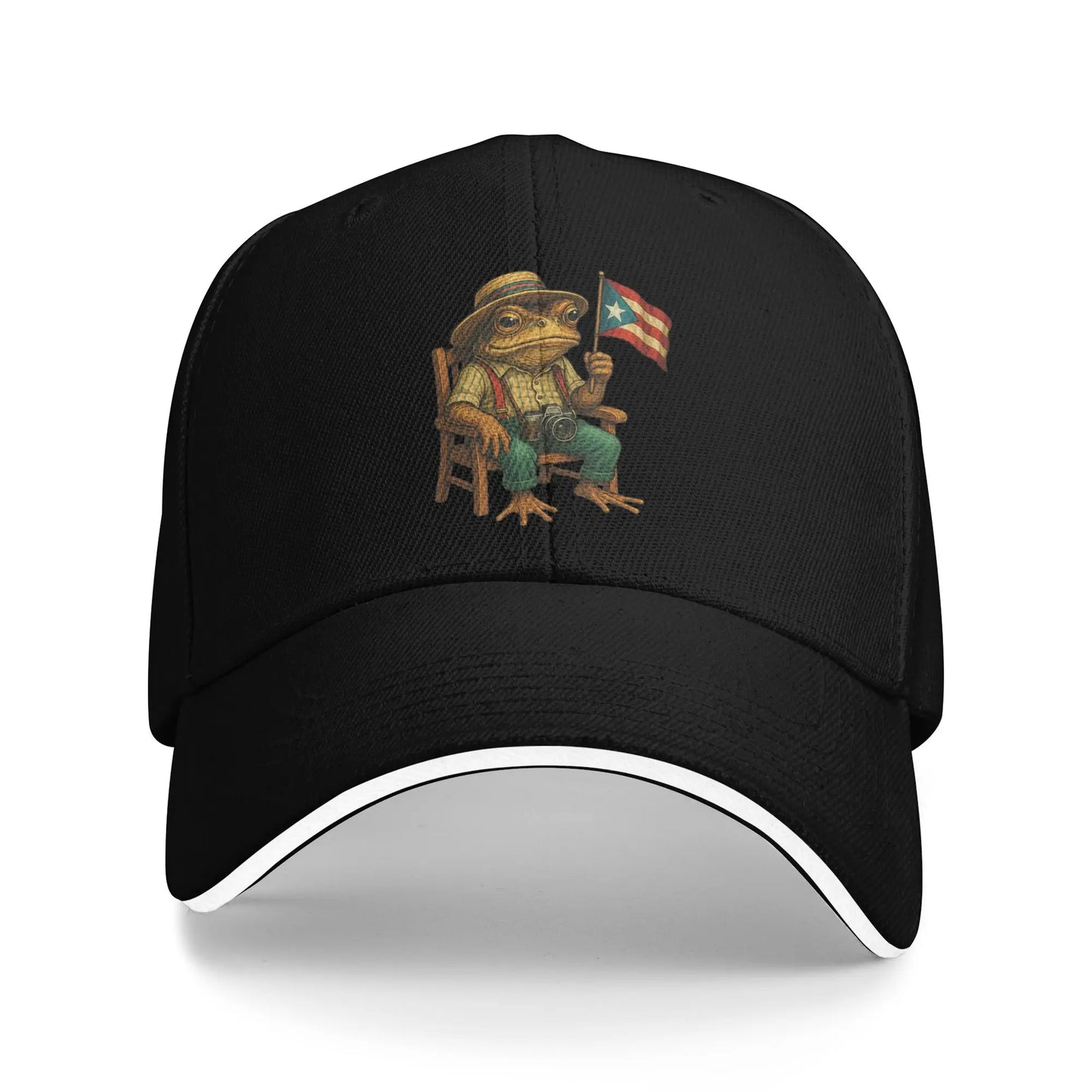 Coqui Frog Puerto Rico Flag Puerto Rican Casual Baseball Cap