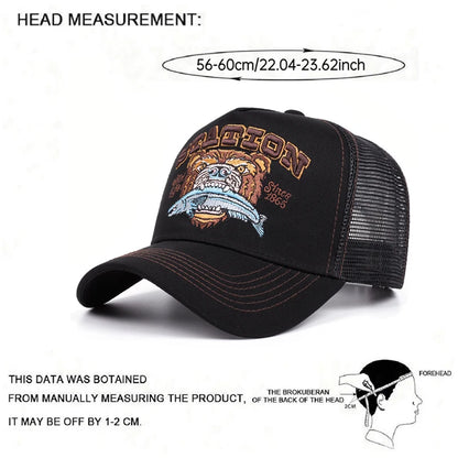 New Bear Eating Fish Street Dance Hip Hop Hat Baseball Hat