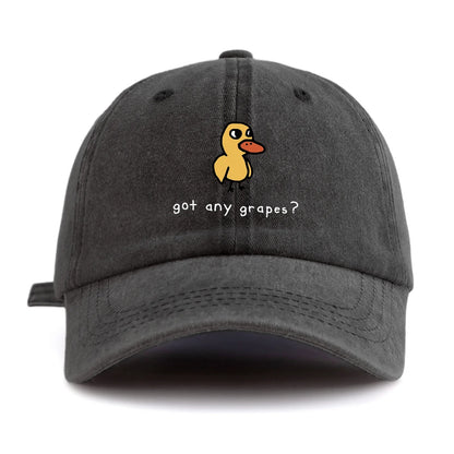 GOT ANY GRAPES Print Washed Baseball Cap For Adults