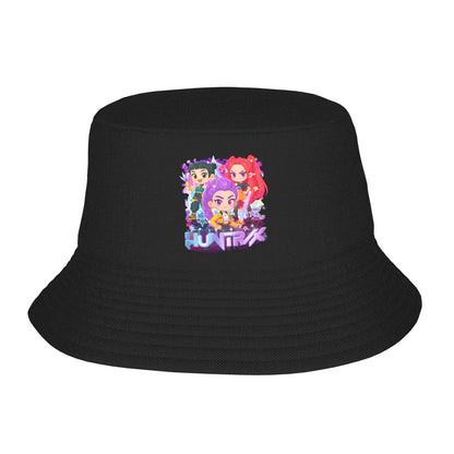Men Women Huntrix  Animation Band  Bucket Hat Foldable Fisherman Hats