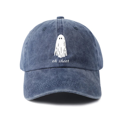 Funny Oh Sheet Ghost Graphic Baseball Cap