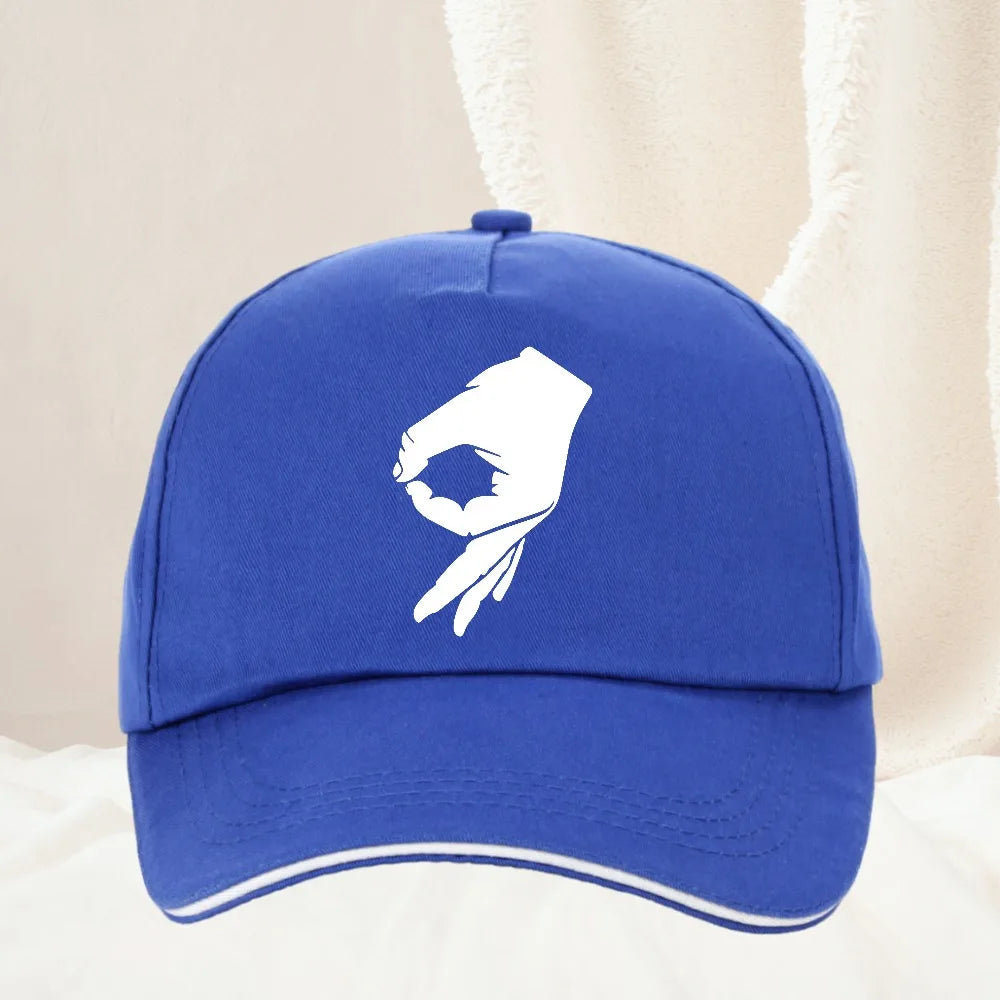 HOT SALE You Looked Made You Look Circle Finger Game Ok Hand Prank Baseball Cap