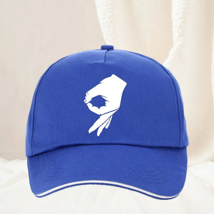 HOT SALE You Looked Made You Look Circle Finger Game Ok Hand Prank Baseball Cap