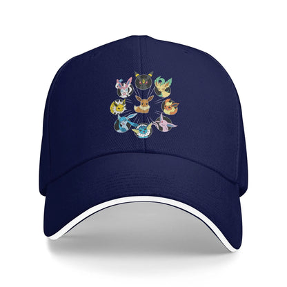 Pokemon Eevee Evolution Circle Casual Baseball Cap