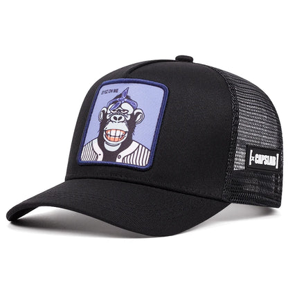 Eyez On Me Grinning Monkey Cartoon Baseball Cap