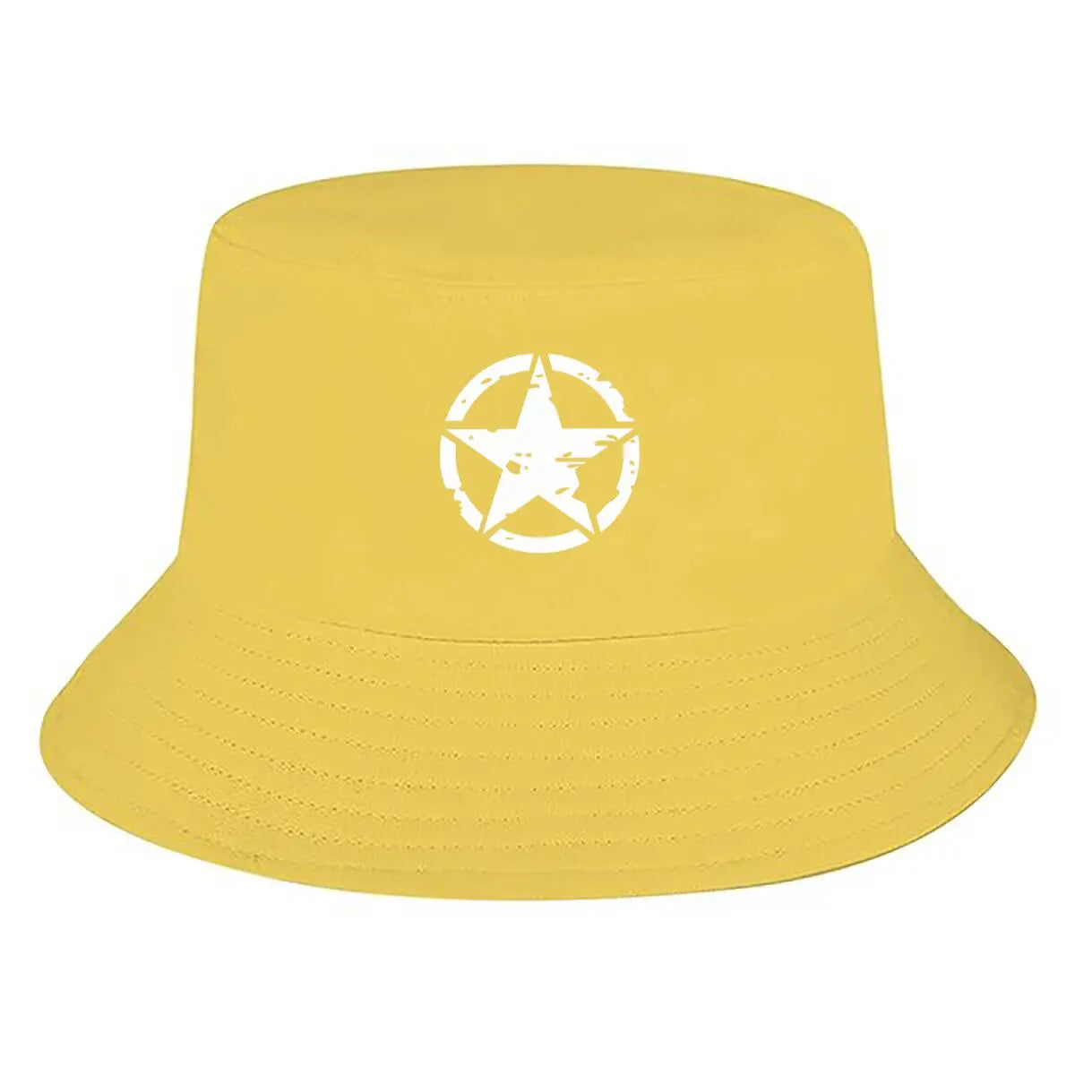 Distressed Star Vinyl Car Decal Fisherman Hat Bucket Hat
