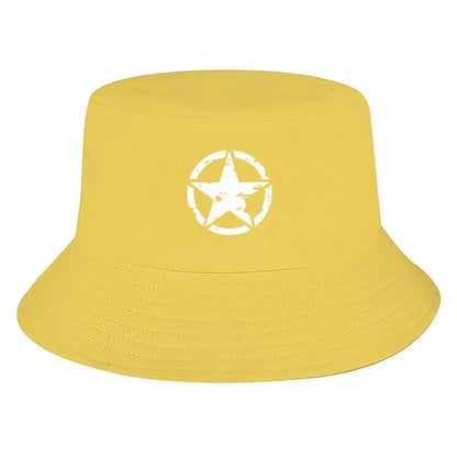 Distressed Star Vinyl Car Decal Fisherman Hat Bucket Hat