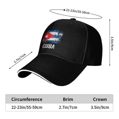 Summer Cuban Vintage Cuba Flag Baseball Cap