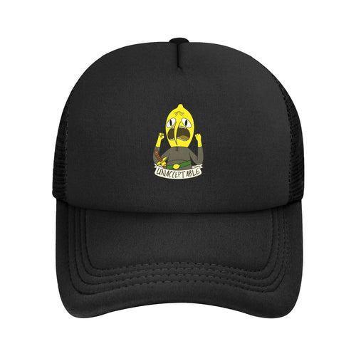 Adult Cartoon Lemongrab Trucker Cap Mesh Baseball Caps