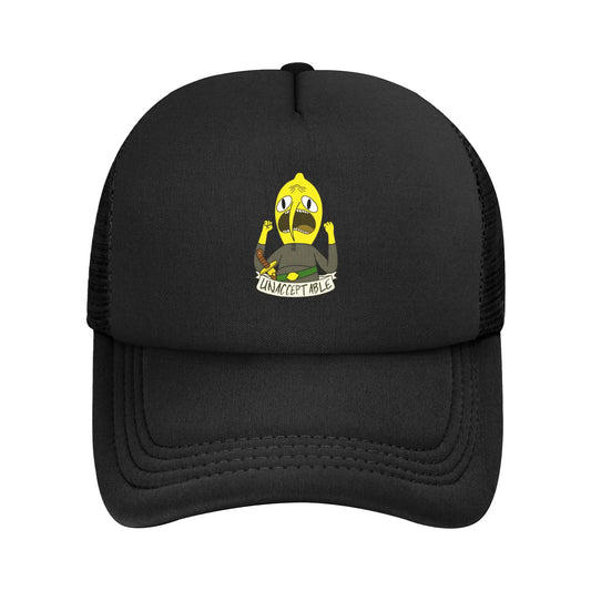 Adult Cartoon Lemongrab Trucker Cap Mesh Baseball Caps