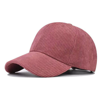 Fashion Suede Baseball Cap Men and Women Autumn and Winter Solid Retro Corduroy