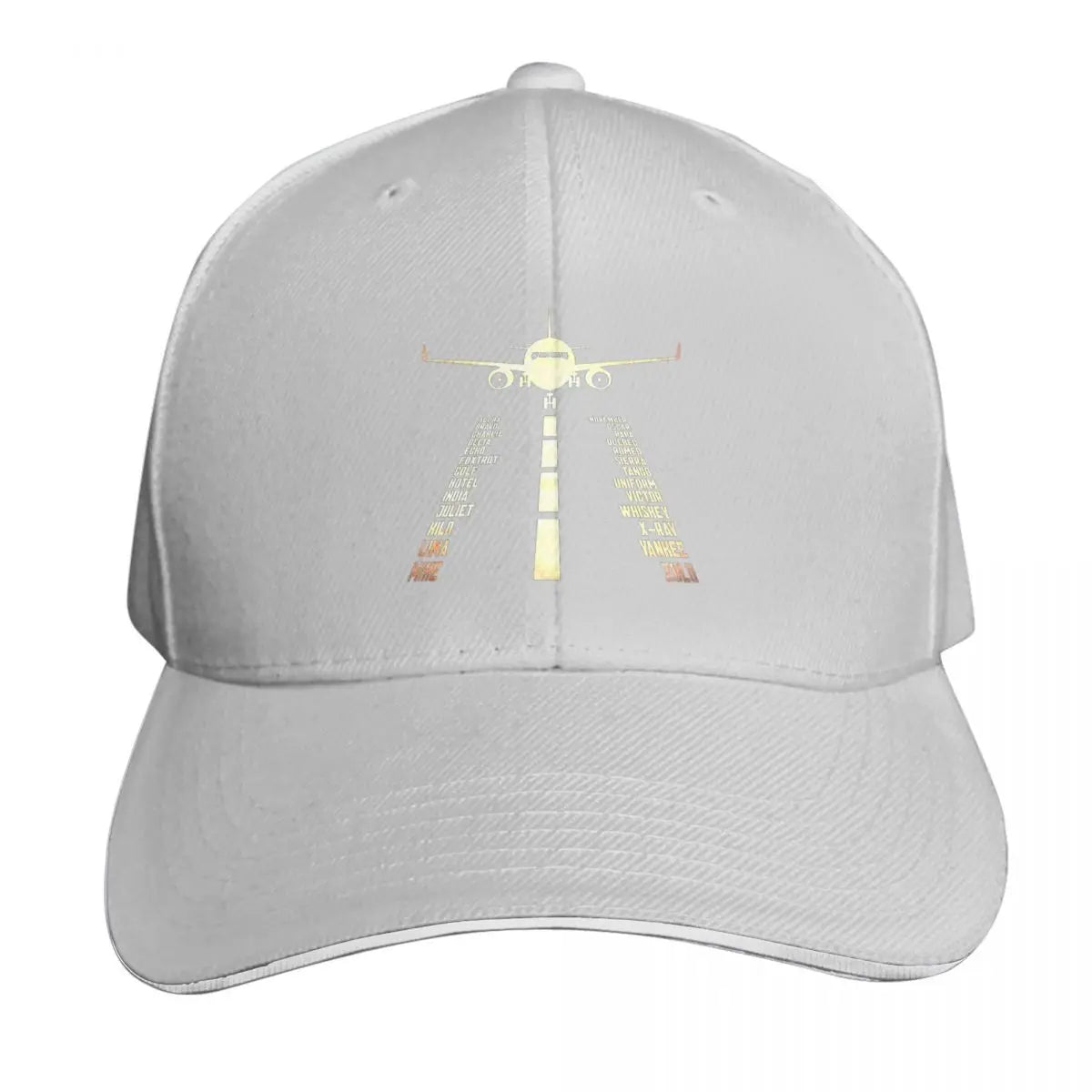 Airplane Airstrip Phonetic Alphabet Cap Baseball Caps