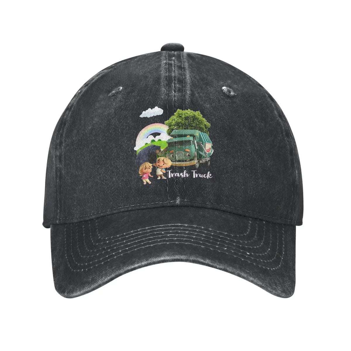 Trash Truck Animation Trash Truck Netflix Denim Cap Casual Baseball Caps