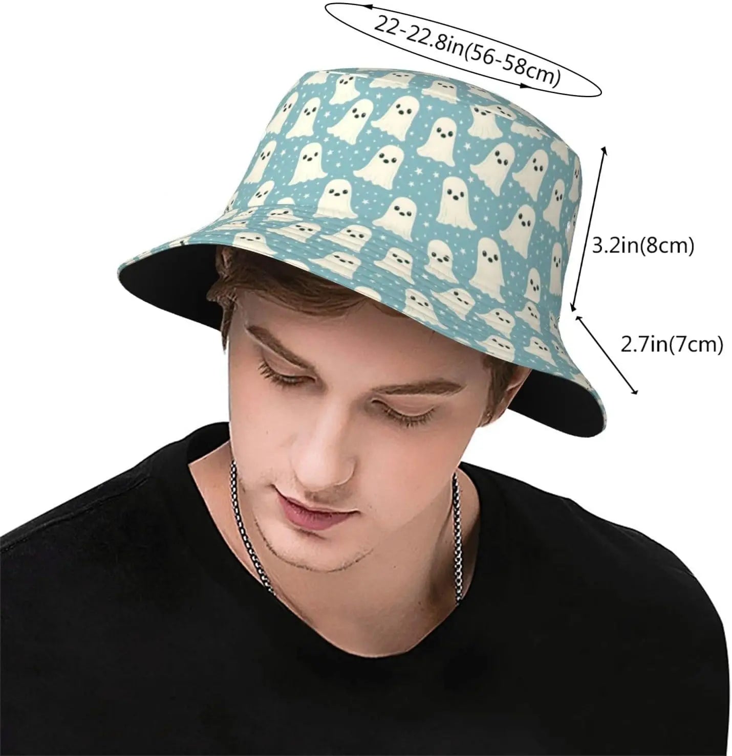 Halloween Bucket Hat Funny Ghost Hat