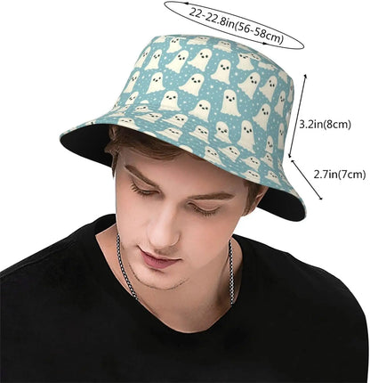 Halloween Bucket Hat Funny Ghost Hat
