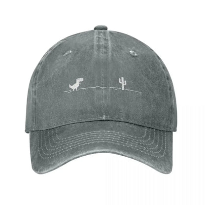 No Internet Dinosaur Graphic Baseball Cap