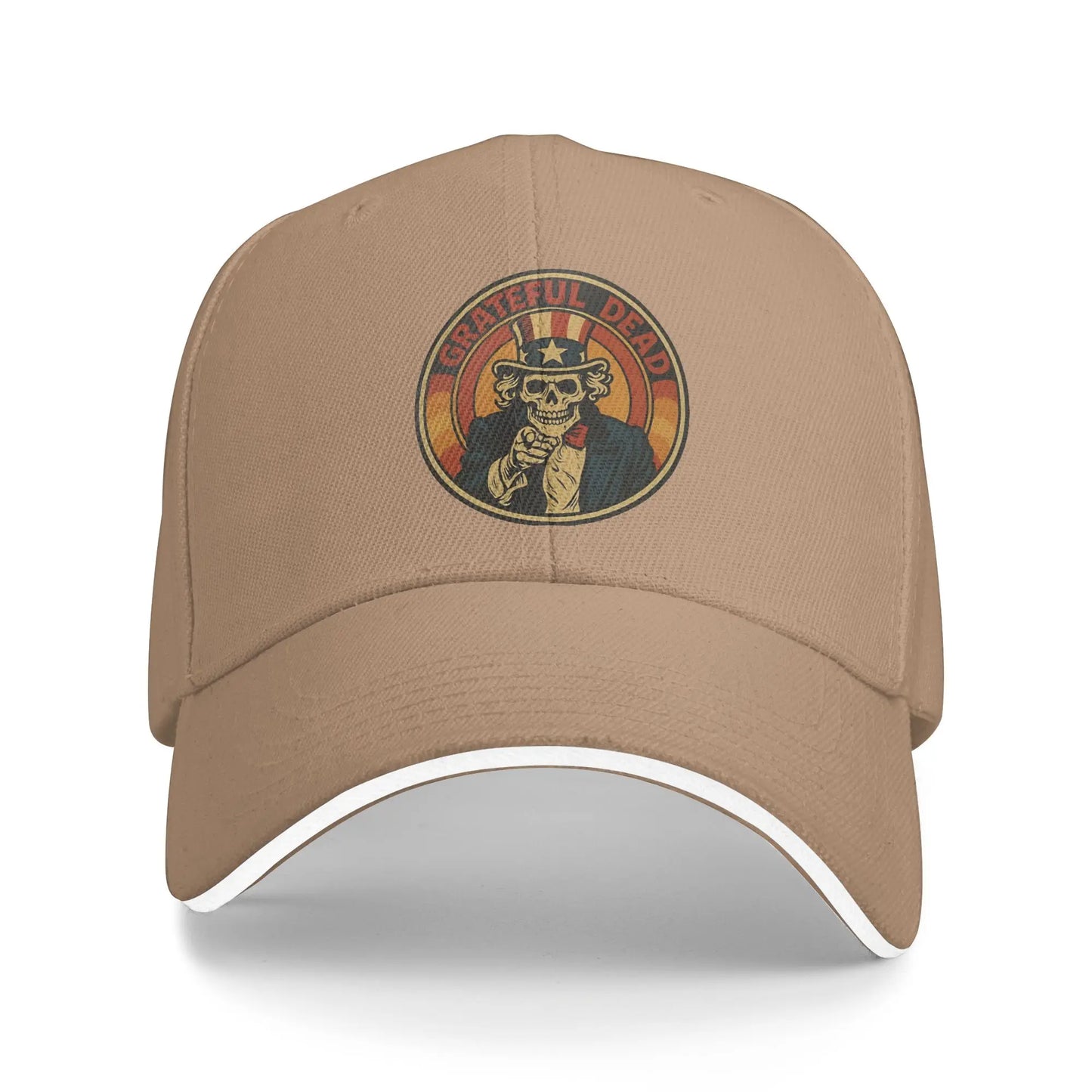 Uncle Sam Skeleton Sun Baseball Cap