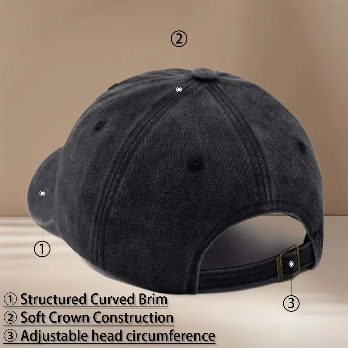 Baseball Cap With "KEEP GROWING" Text And Mushroom Pattern