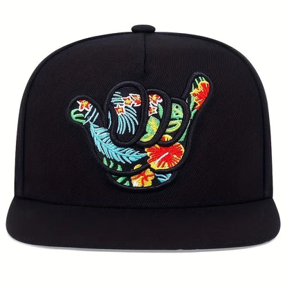 Unisex Fingers 666 Embroidery Hip-hop Hats Snapback Cap Baseball Caps Sunscreen Hat