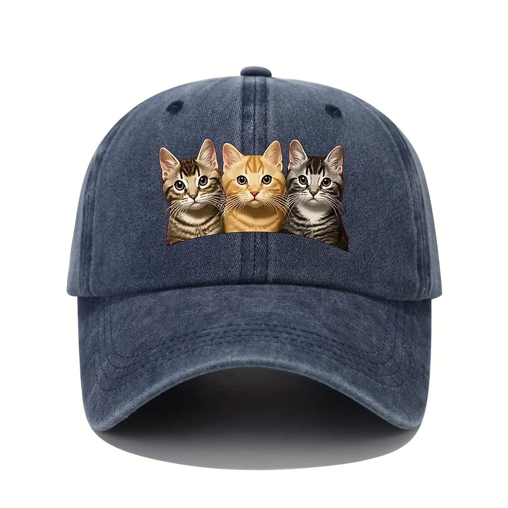 Fashion Washed Cotton Denim Baseball Caps Men Women