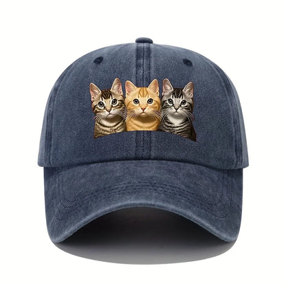 Fashion Washed Cotton Denim Baseball Caps Men Women