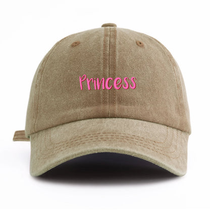 Princess Print Washed Baseball Cap For Adults