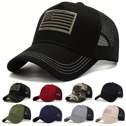 USA Flag Mesh Baseball Cap
