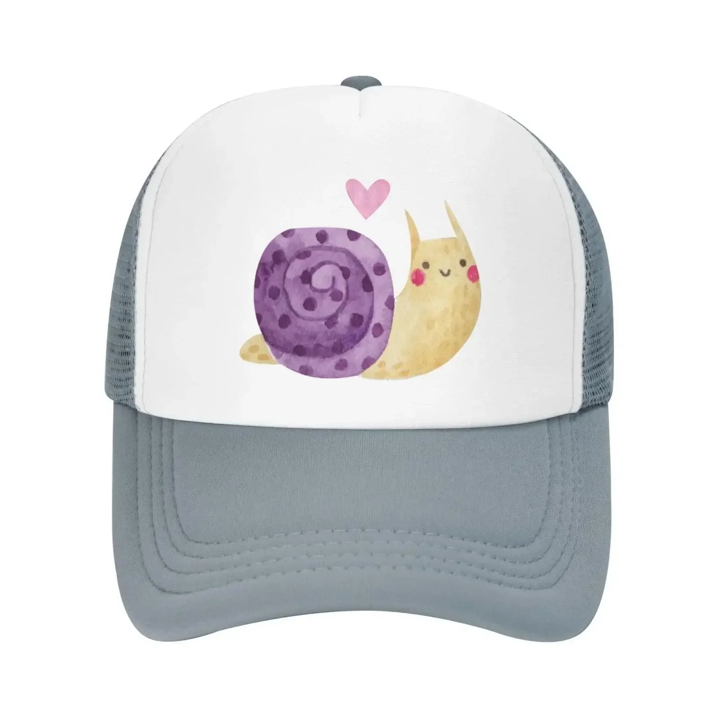 New Mesh Dad Hat Adjustable Washed Snail Watercolor Baseball Cap